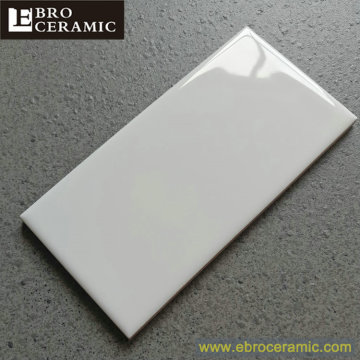 7.5x15cm white glossy ceramic wall tiles