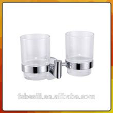 High Quality Brass Bathroom Double Tumbler Holders Wall-Mounted Cup Holders 2862