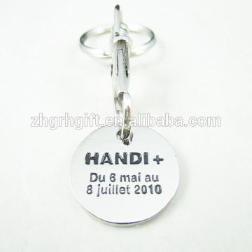 OEM Trolley Coin Keychain with Zinc Alloy Holder