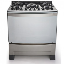Silvery Stove and Gas Oven