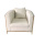 Classical semicircular back armchair