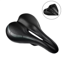MTB and Road Bike Saddles: PU Breathable Soft Seat Cushion Bicycle Saddle