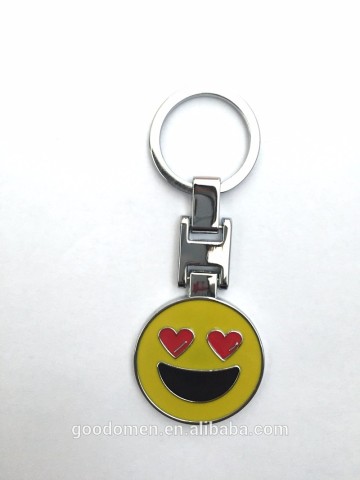 custom metal emoji keychain