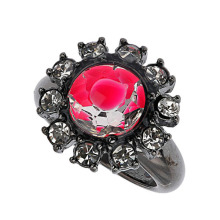 Gun black ring designs women 2012 with large diamond