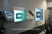 Holographic screen film with high contrats high definition transparent rear projection screen