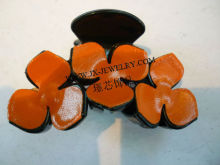 Light Color Leather Affixed Plastic Hair Accesorry Hair Claws more type color for choose