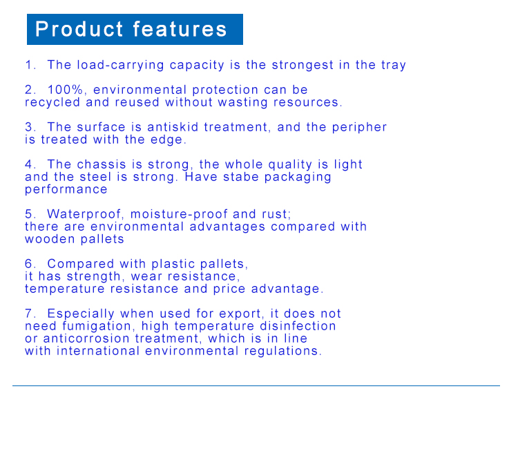 DY221 Non - standard customization Heavy Duty Durable Storage Steel Metal Stackable Pallet for Warehouse