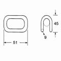 2 "x 4000 pond dubbele J-haak