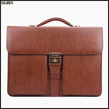 Latest design men custom leather handmade leather briefcase