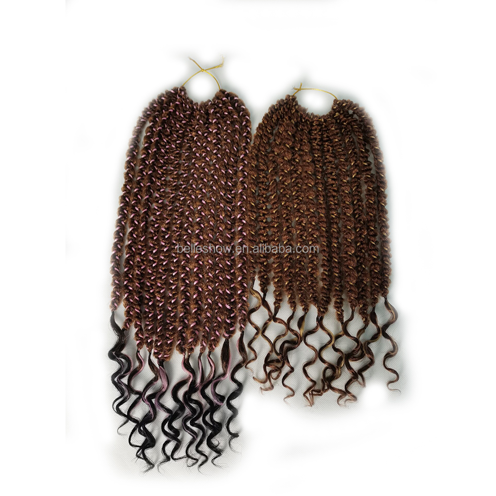 Hot sell 18 inch 12stands senegalese twist hair synthetic crochet extension Crochet box braids 3D box braid hair