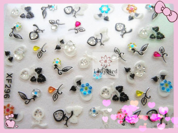 2014 fashion nail decal / 3D Nail Art Sticker Decal /designed nail decoration