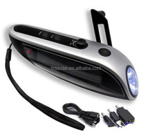 Hand Crank FM Radio with Solar Torch Light