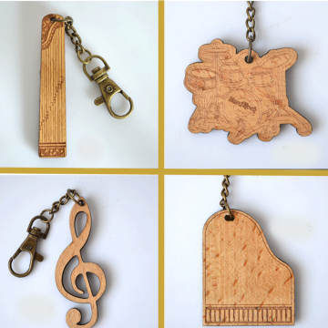 key ring musical design key chain music element
