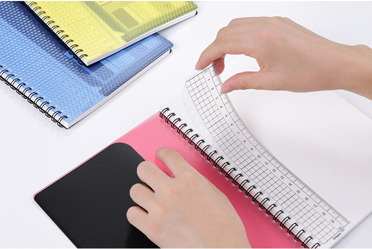 Comix Diamond Translucent PP Cover Dot Grid Spiral Bound Notebook