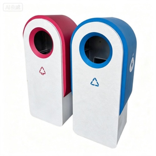 Custom Large Capacity Outdoor Double‑Compartment Waste Sorting Bin Scenic Area Public Dustbin