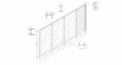 Aluminum Alloy Frame Curved Glass Partition Free Design