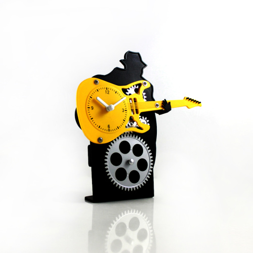 Guitar Playing Gear Desk Clock