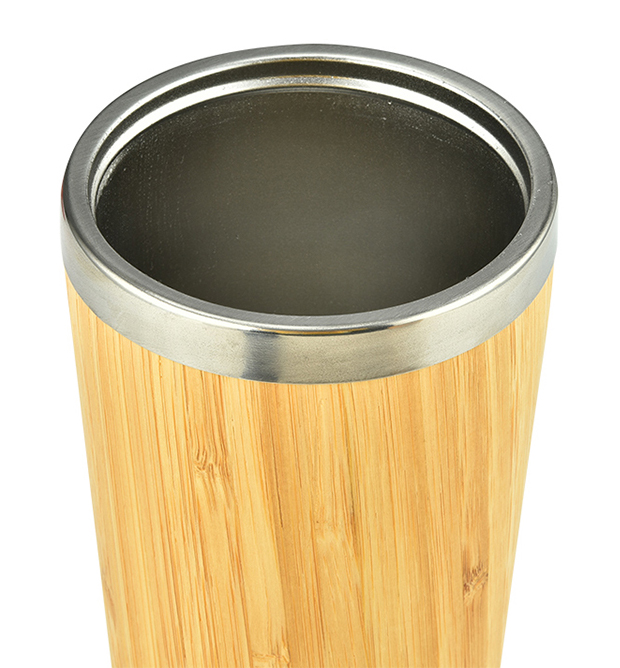 Steel Lid Bamboo Coffee Mug