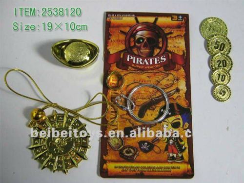 Pirate Treasure, Pirate Coins, Pirate Toys, Kids Plastic Pirate Play Set
