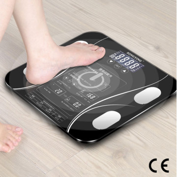 Body Fat Scale USB charging Smart Household Weighing Scale Fat Scale LED Digital English Function Screen CE Certification