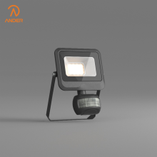 High-Efficiency Black LED Floodlight with Motion Sensor