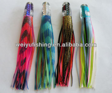 big game trolling lure head with squid skirt for Marlin Lure sport fishing lure