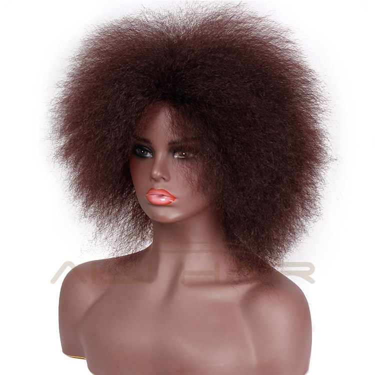 Good Quality Fluffy Short Wigs Afro Kinky Curly High temperature Fiber Short Wigs for American Africans