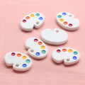 Großhandel Pretty 100pcs / Tasche Bunte weiße Künstler Zeichenbrett Flat Back Resin Cabochons für Schleimherstellung Zubehör