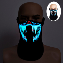 Luminous Sound-Activated Mask for Parties and Festivals