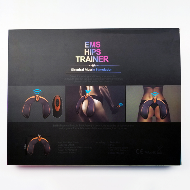 EMS Hip Trainer Muscle Stimulator ABS Fitness Buttocks Butt Lifting Buttock Toner Trainer Slimming Massager Unisex