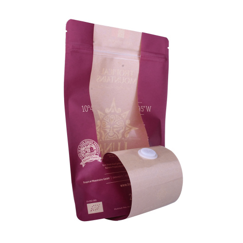 kraft paper Cheap Bottom Seal Stand Up coffee Pouch Sizes