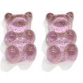 Bestverkopende Gummy Bear Glitter Plaksteen Bear Cabochon Earring Hanger Decoratie Charms Cartoon Craft