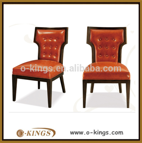 Latest baroque red leather dining chair