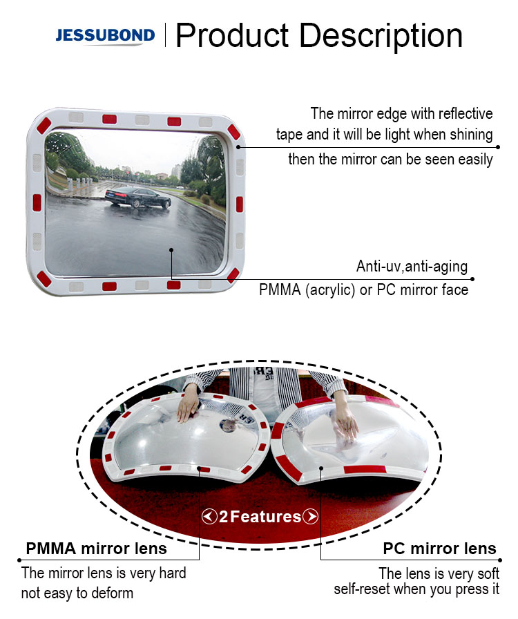 KL Best stronger Convex Reflective Mirror With unbreakable In Front Face And Back, Warning Sign Board/