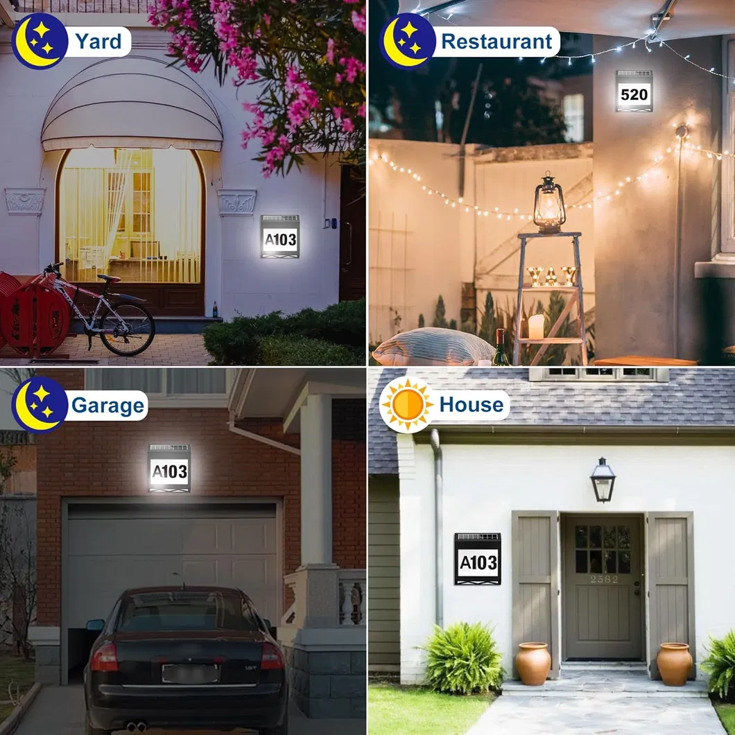 Waterproof Outdoor LED House Number Sign with Dusk Sensor