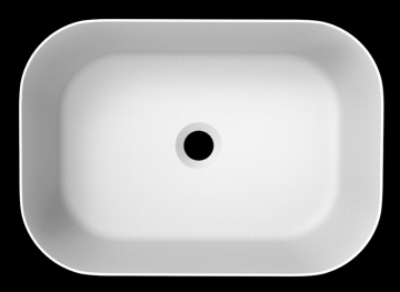 Square pure acrylic matte stone sink for bathroom