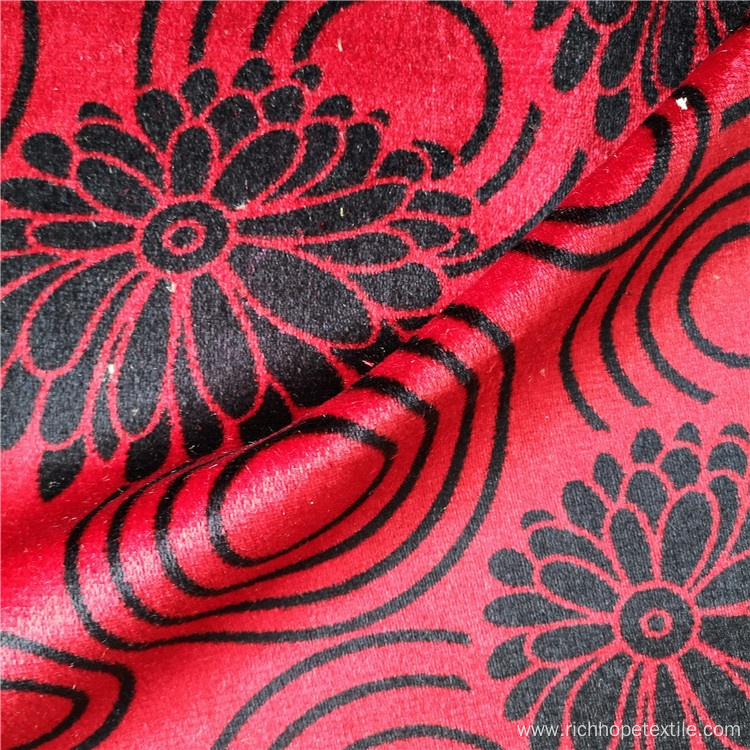 Printed Velvet African Curtain Fabric Polyester