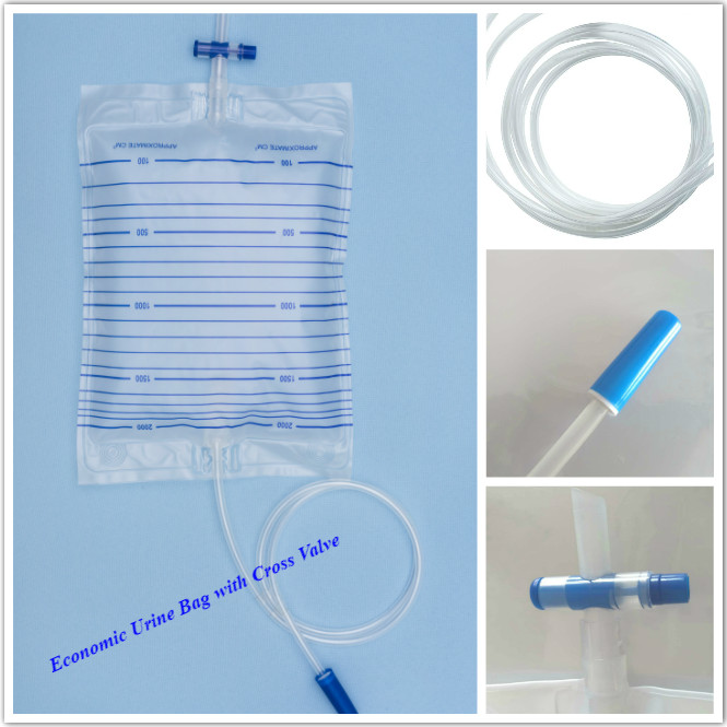 Urine Bag with T valve or Check Valve (Pack)2