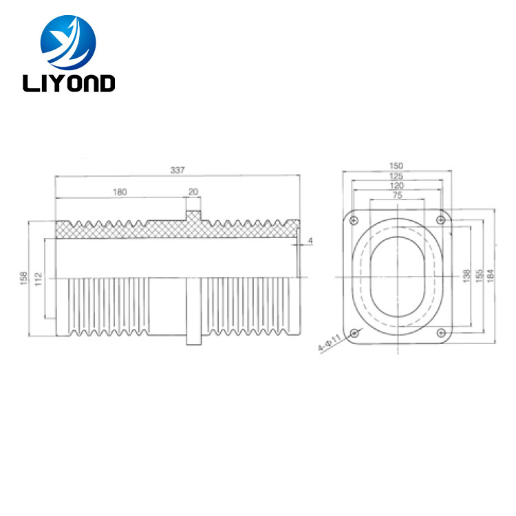 Professional Wall feed-through sleeve 12KV Wall Bushing Insulator