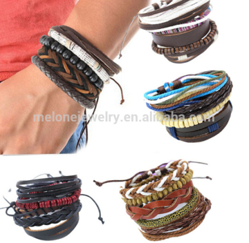 Multilayer Leather Bracelet Set For Men Leather Bracelet Wholesale