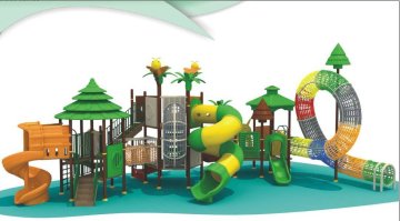 children outdoor playground tunnel slides