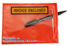 320x220mm Zipper lock packing list envelope, Brown Kraft Cardboard Paper Letter Packing List Mailing Envelope,