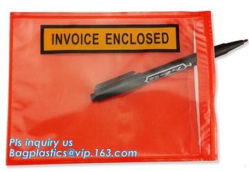 320x220mm Zipper lock packing list envelope, Brown Kraft Cardboard Paper Letter Packing List Mailing Envelope,