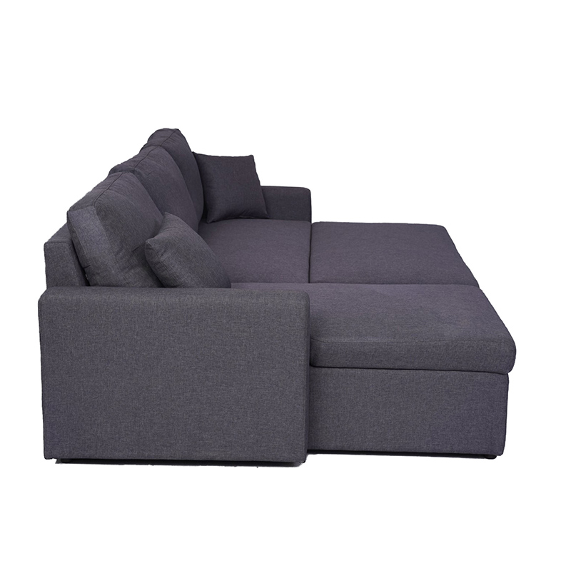 Space-saving Fabric Folding Sofa Bed with Storage