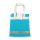 Sky blue design jute tote bag