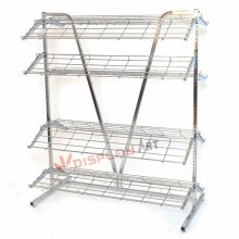 Double Side Foldable Wire Shoe Display Shelf