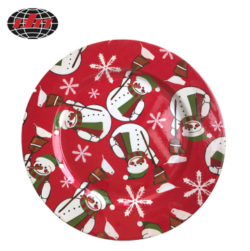 Christmas Design Plastic Charger Plate