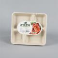 4 5 compartment sugarcane bagasse plates fast food box container tray