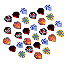 30pcs Standard Dart Flights Professional Durable PET Darts Flights Accessories for Children Adult Family Indoor Entertainment