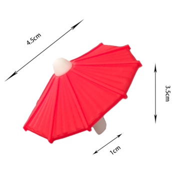 6 adet Şemsiye Şarap Cam Takılar Etiket Içecek İşaretleyiciler